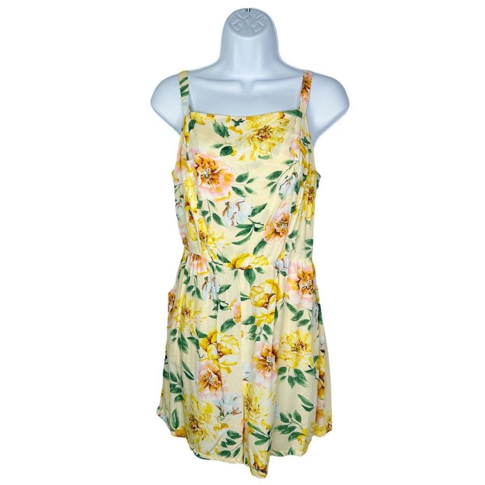 Old Navy Yellow Floral Romper - Size Medium